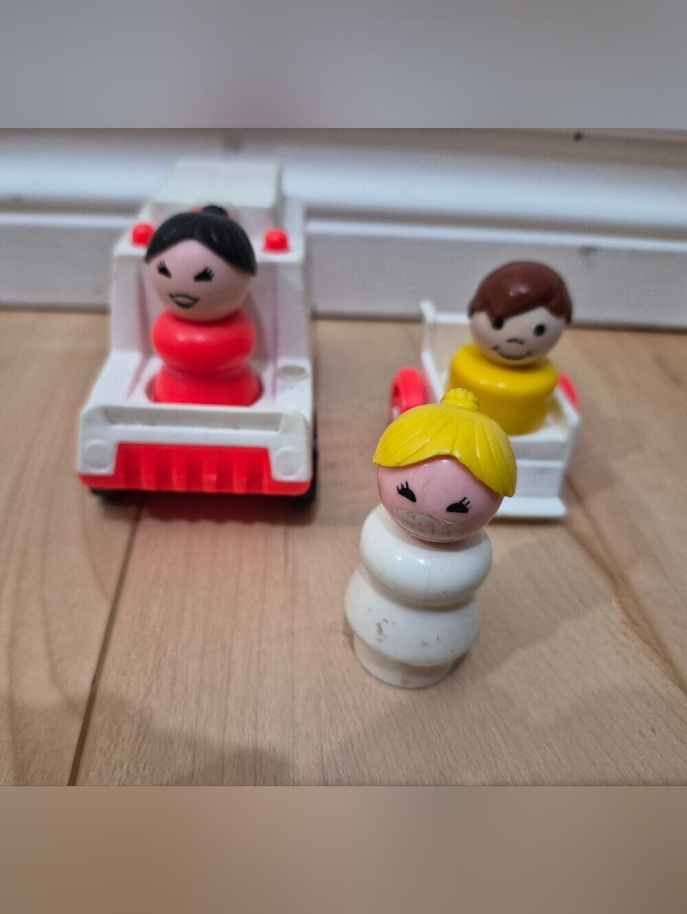 Vintage Fisher Price Little People ambulance, nurse & wheelchair